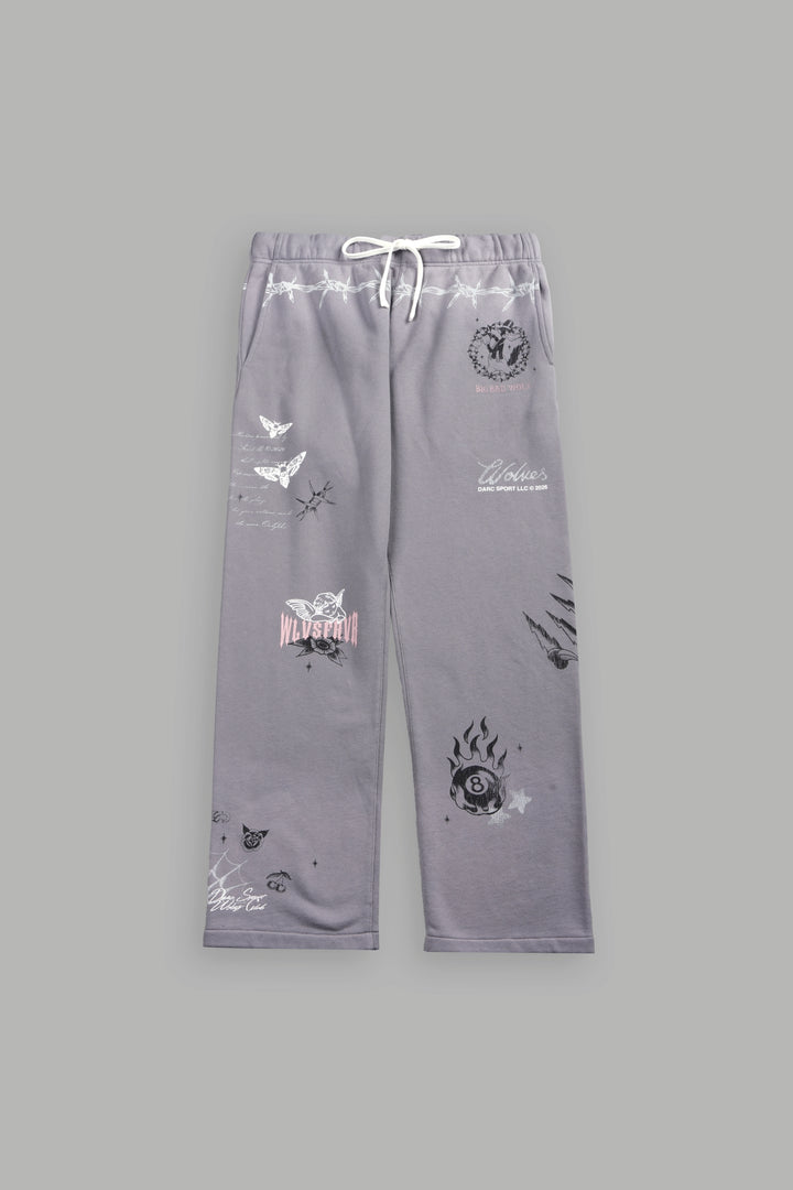 Big Bad Wolves Bigelow Sweat Pants in Dove Gray Drift Wash