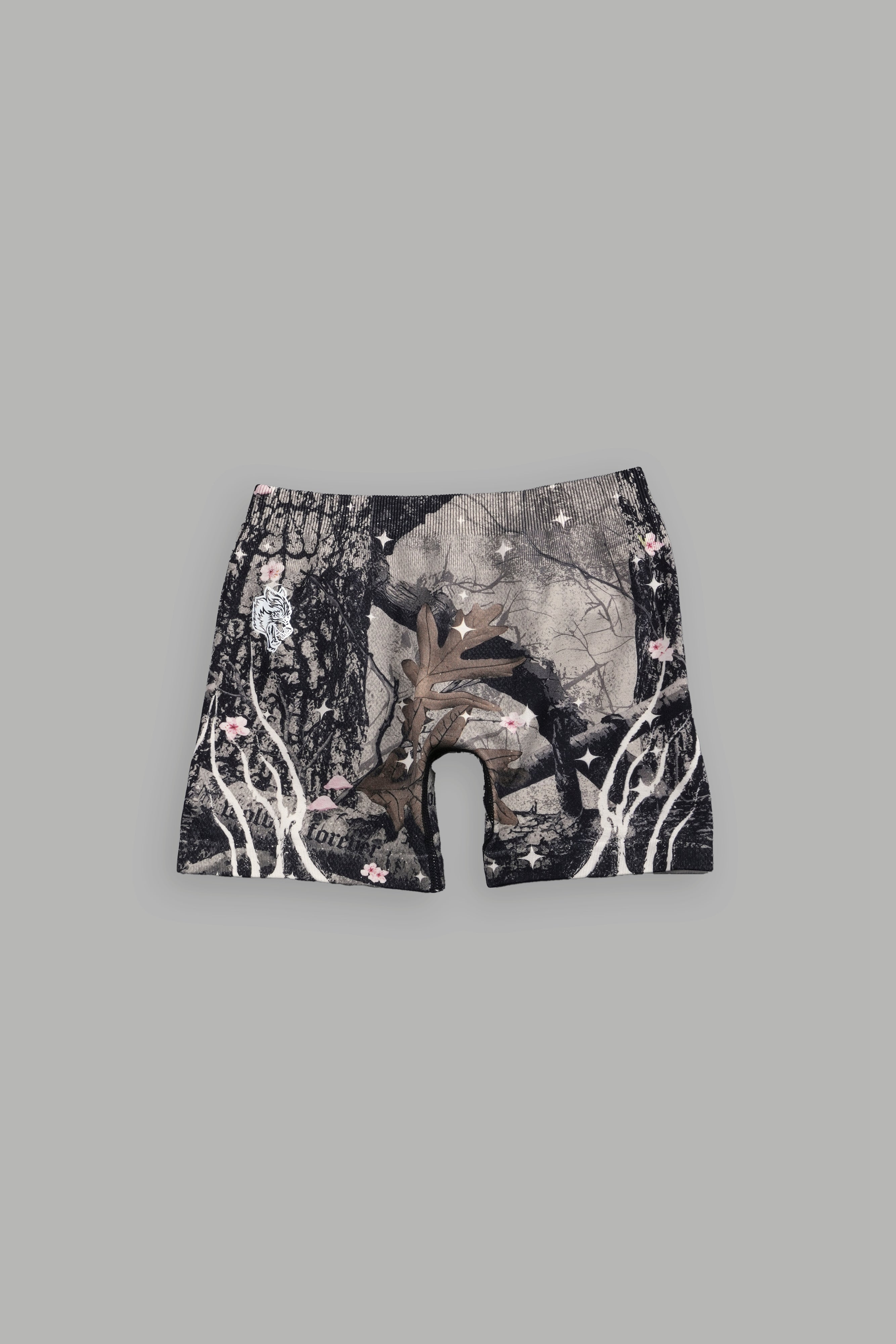 Warrior's Fire Everson Seamless Katya Shorts in Starry Blossom Woodland Camo