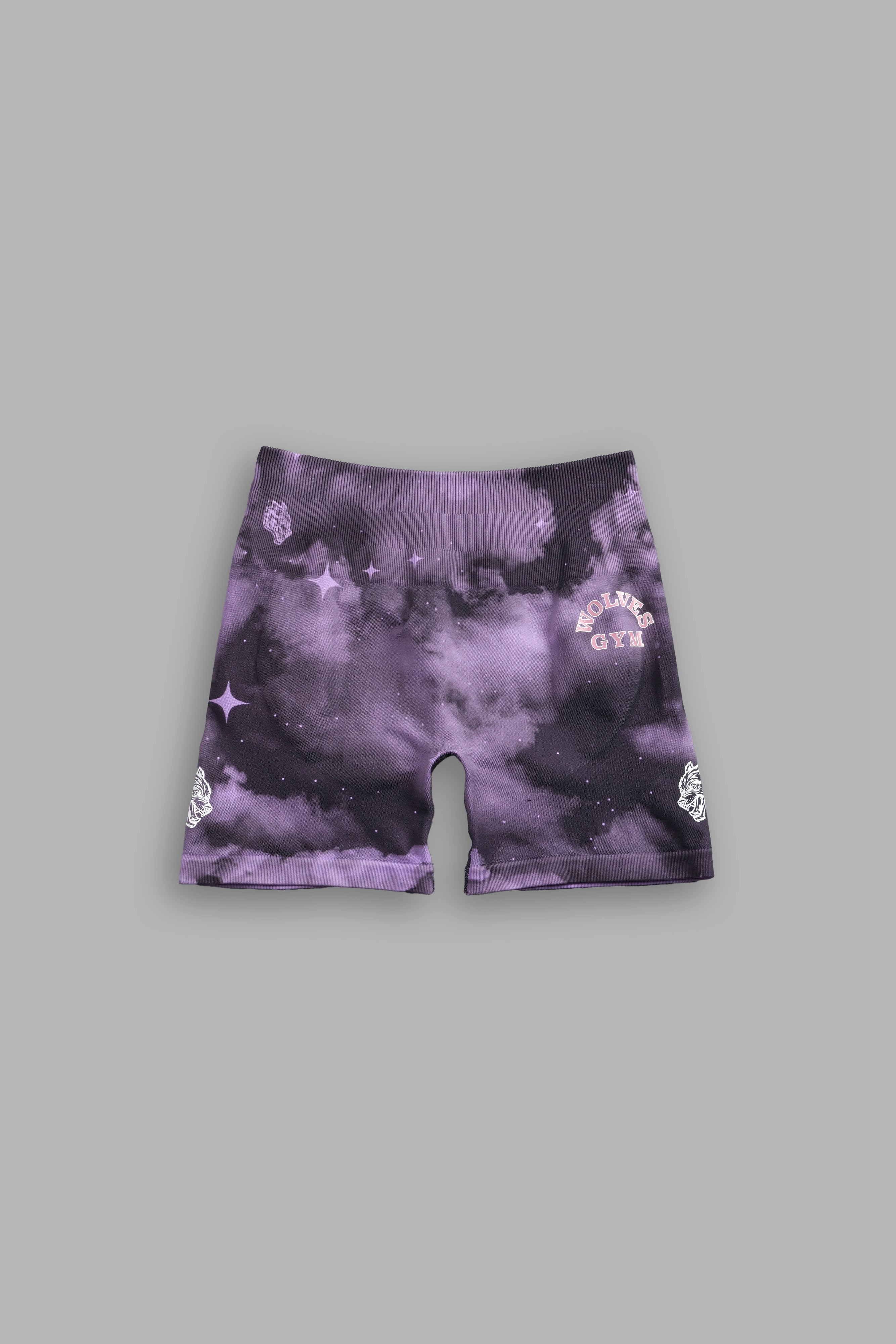 Wolves Gym V2 Everson Seamless "Training" Shorts in Purple Desert Night Sky