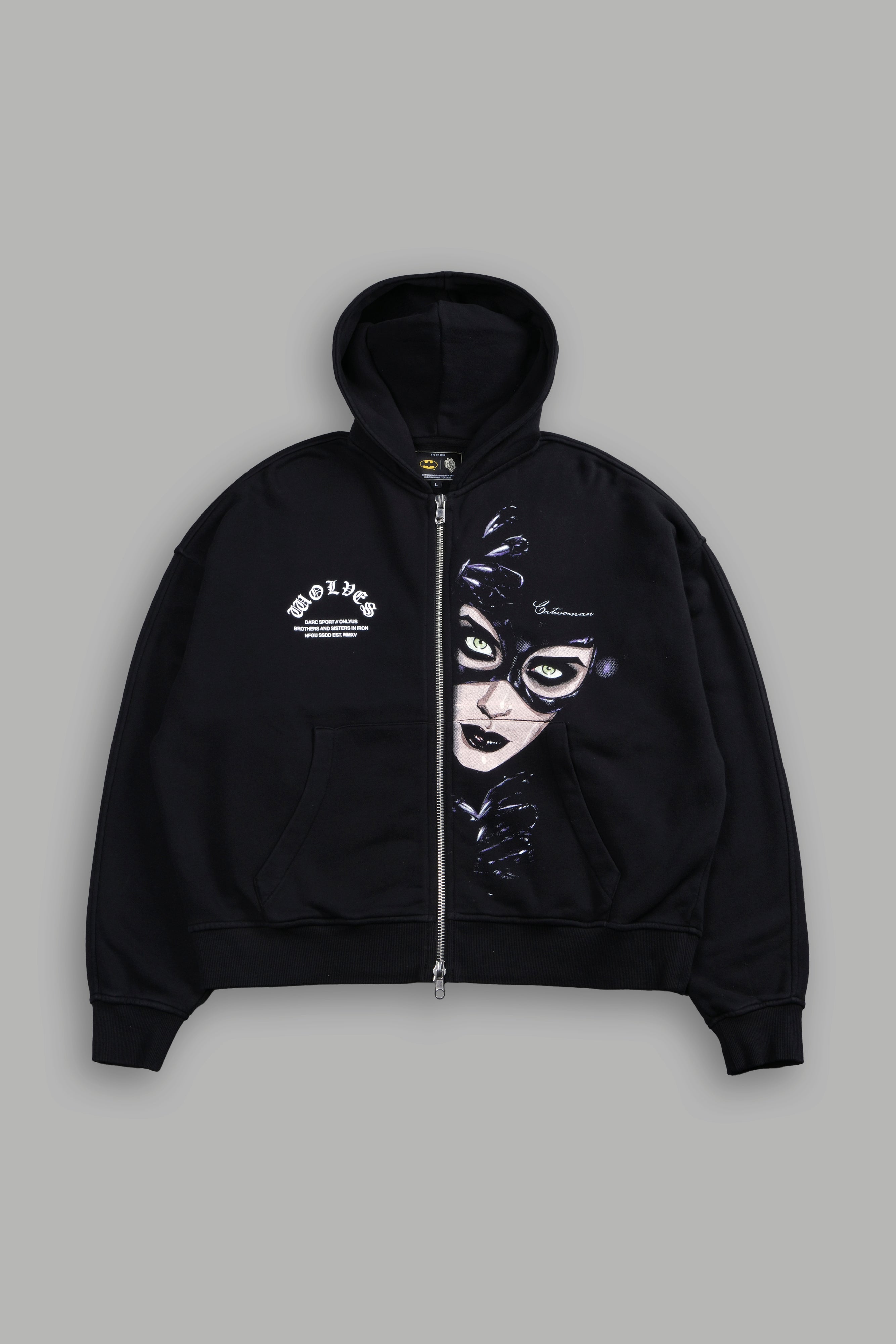 Selina Darco Double Zip Hoodie in Black
