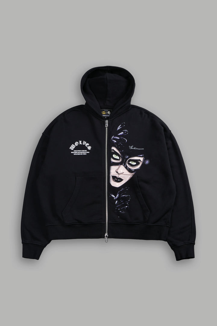 Selina Darco Double Zip Hoodie in Black