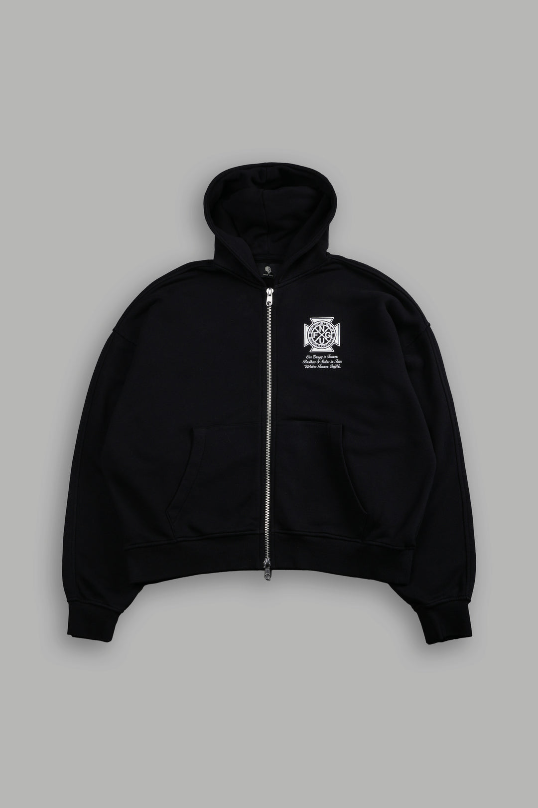 Our Lineage Darco Double Zip Hoodie in Black