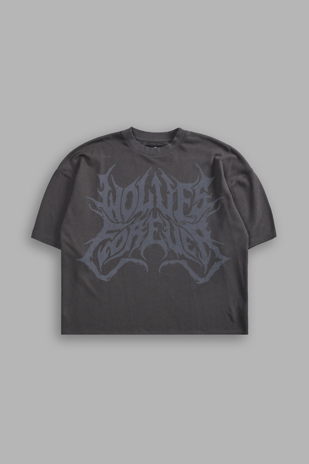 Metal Raw Hem "Box Cut" Tee in Wolf Gray