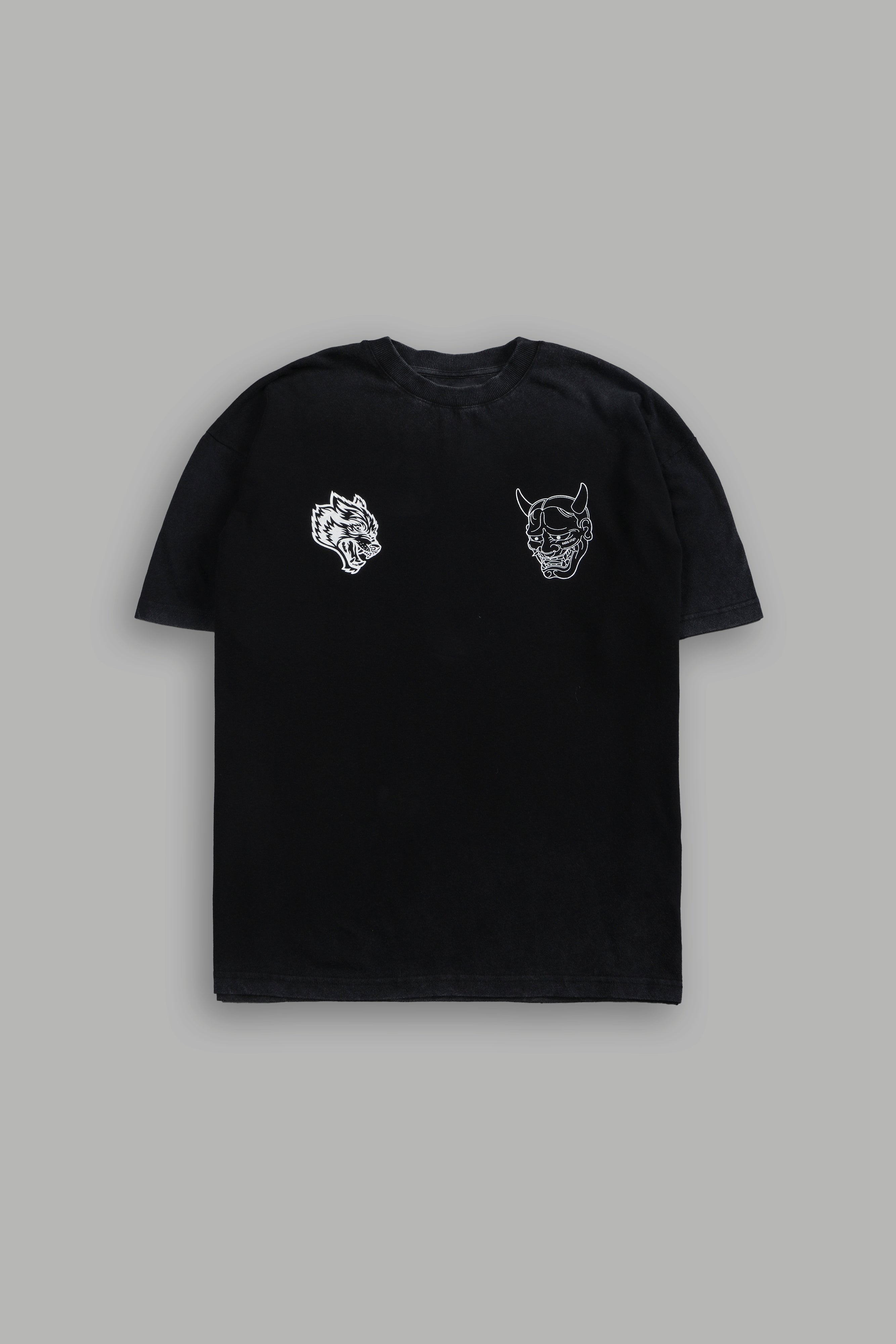 Oni Wolves "Premium" Oversized Tee in Black