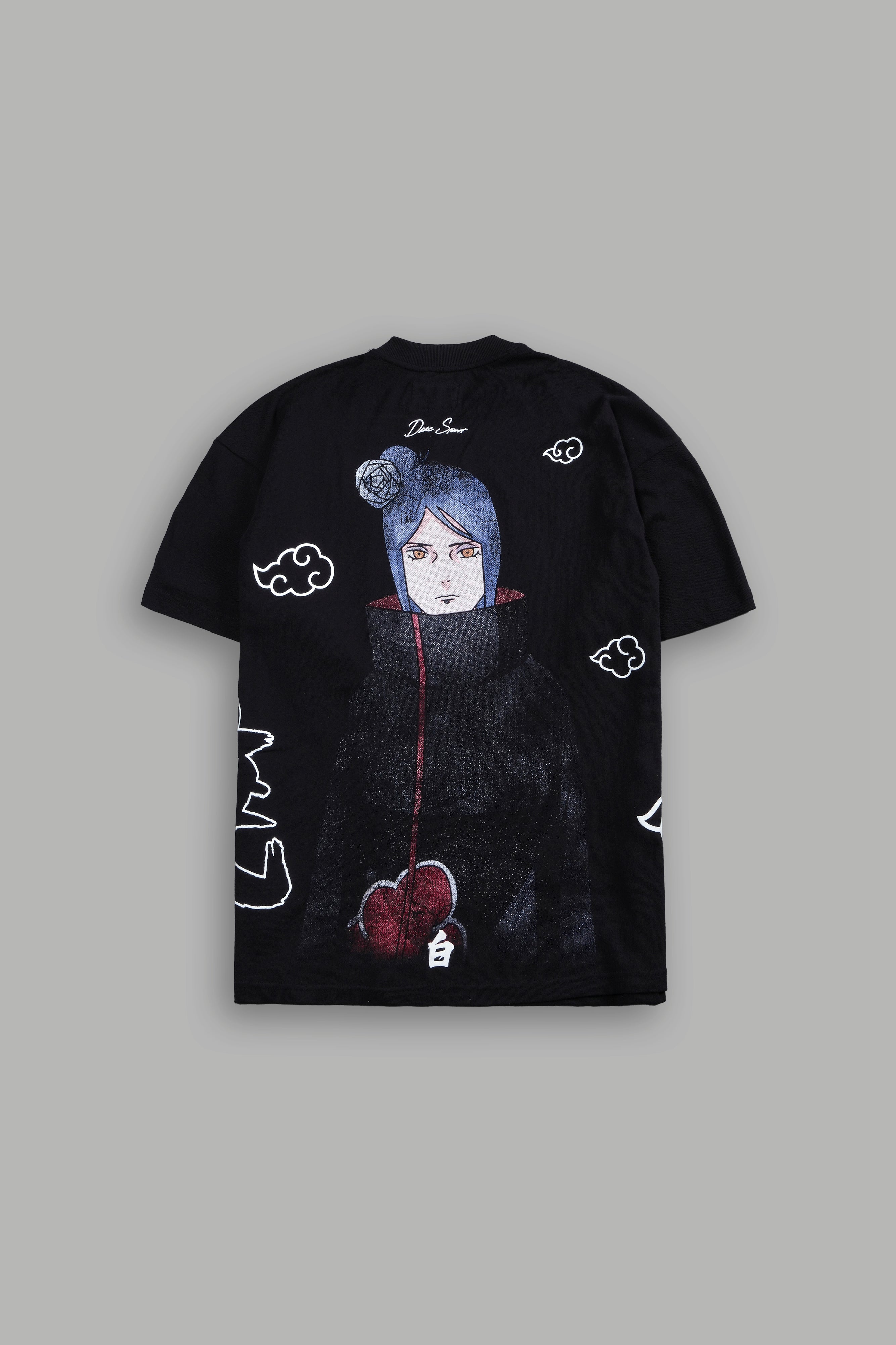 Konan Akatsuki "Side By Side" Oversized Tee in Black