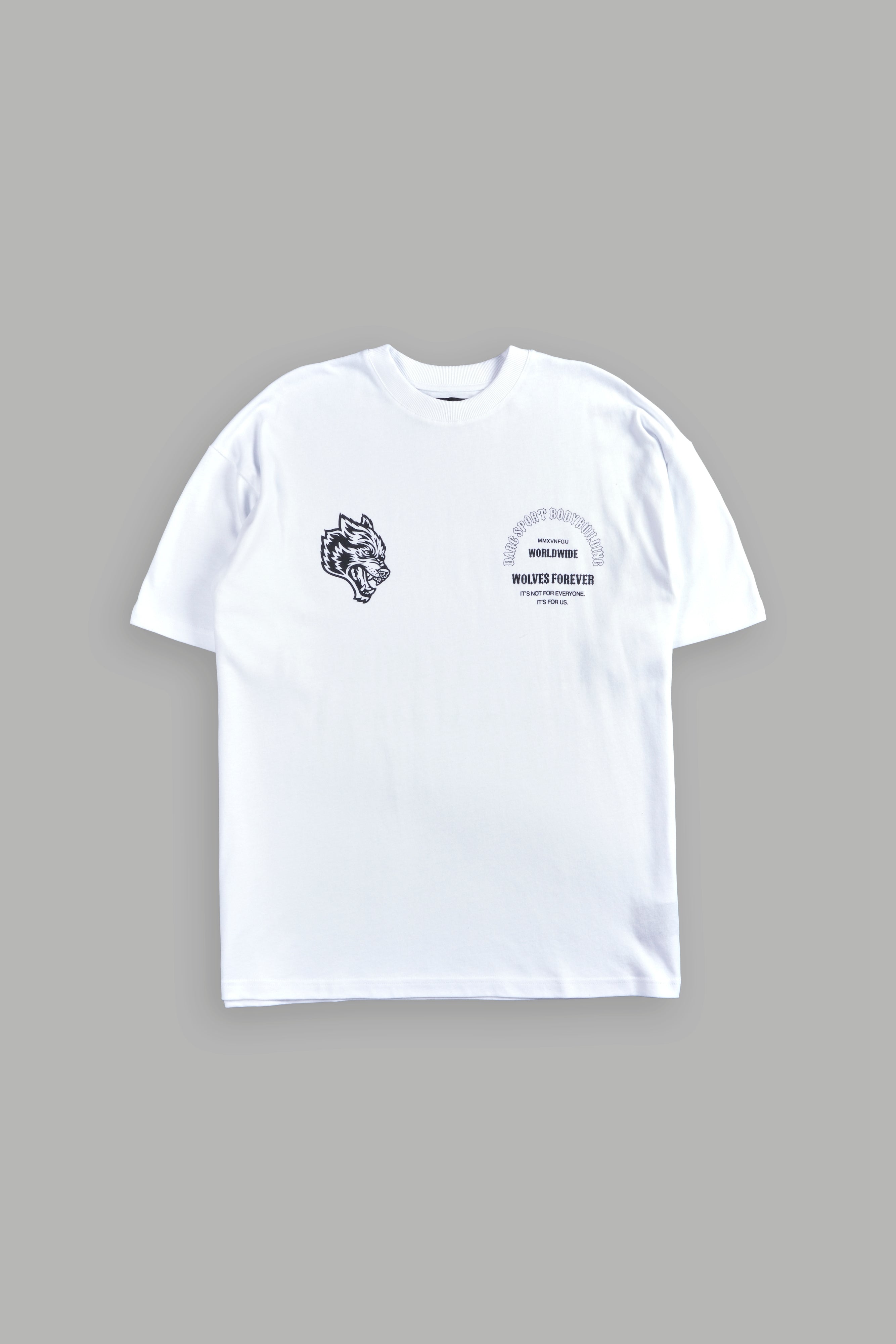 Iron Wolves "Premium" Oversized Tee in White