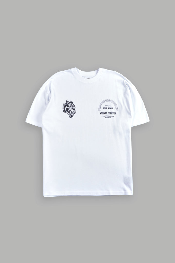 Iron Wolves "Premium" Oversized Tee in White