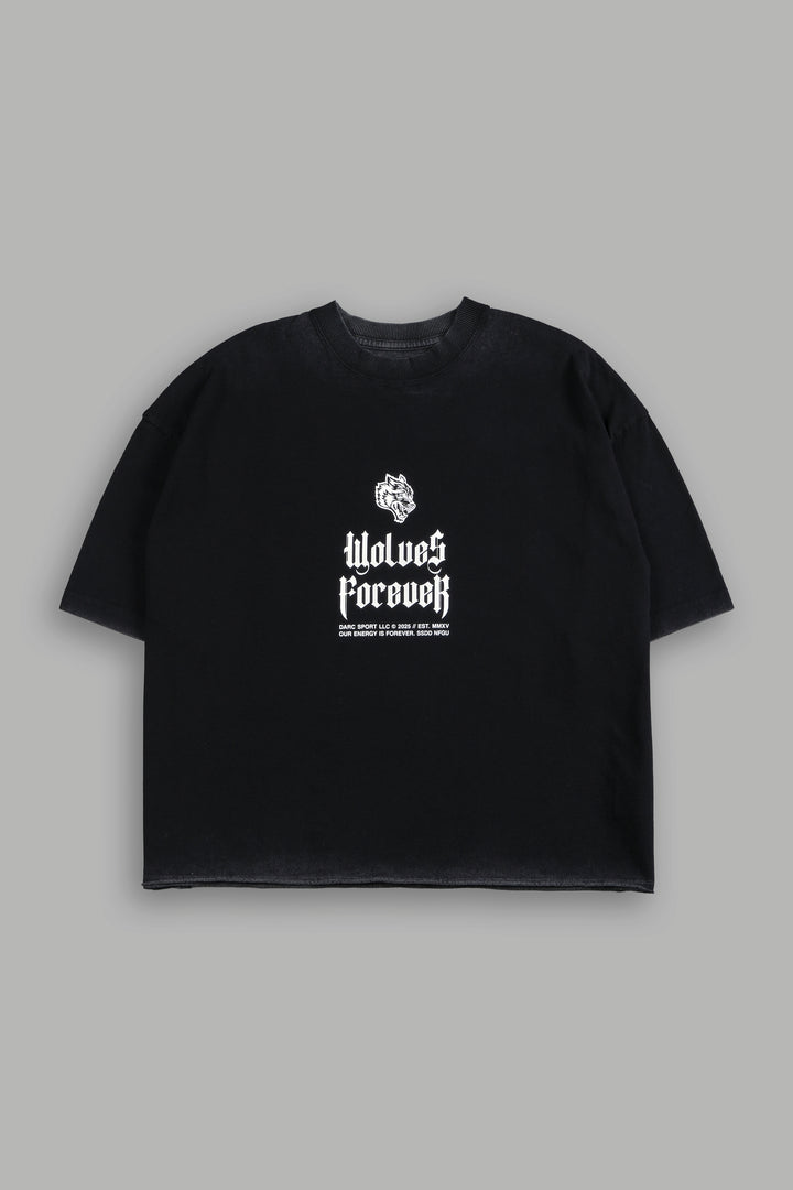 You'll Know Grunge Raw Hem "Box Cut" Tee in Black