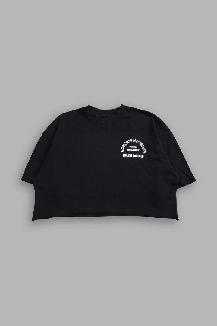 The One You Feed V2 "Premium" Oversized (Cropped) Tee in Black