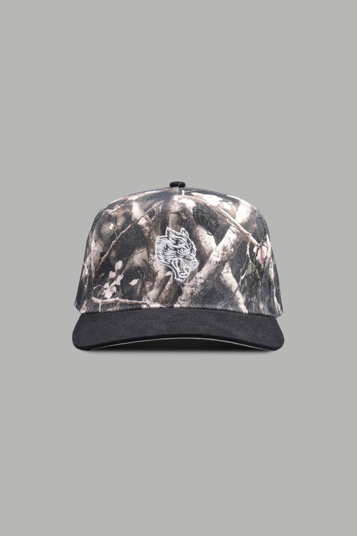 Wolf Head Forever A Frame Snapback In Shadow Blossom/Black