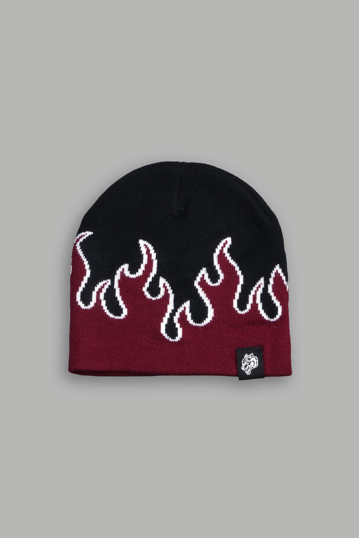 Eternal Flame Cap Beanie in Black/Oxblood