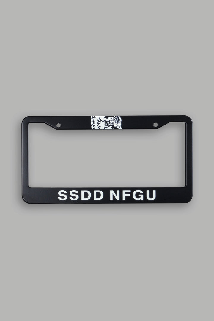 SSDDNFGU License Plate Frame in Black