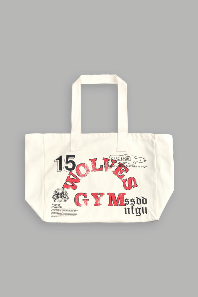 ダルクスポーツ Tote Bag Wolves Gym V2 Canvas Tote in Cream – DarcSport
