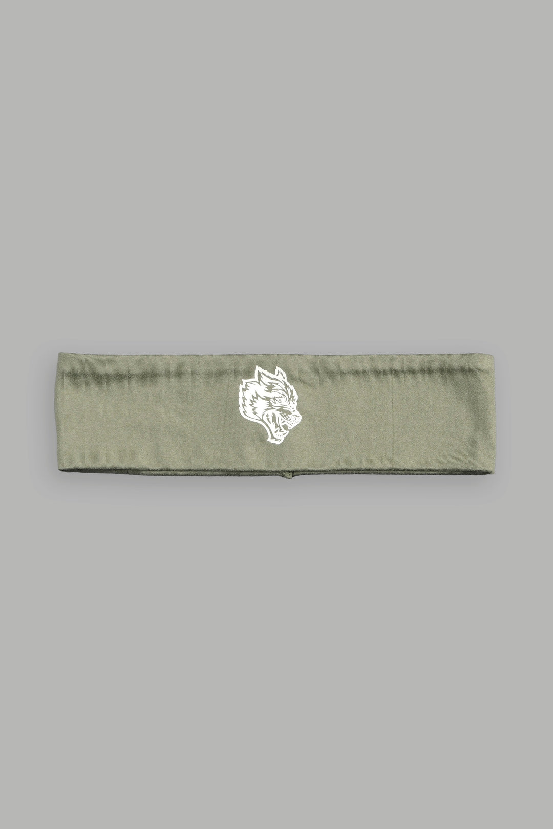 Wolf Head Wide Headband In Cactus Gray
