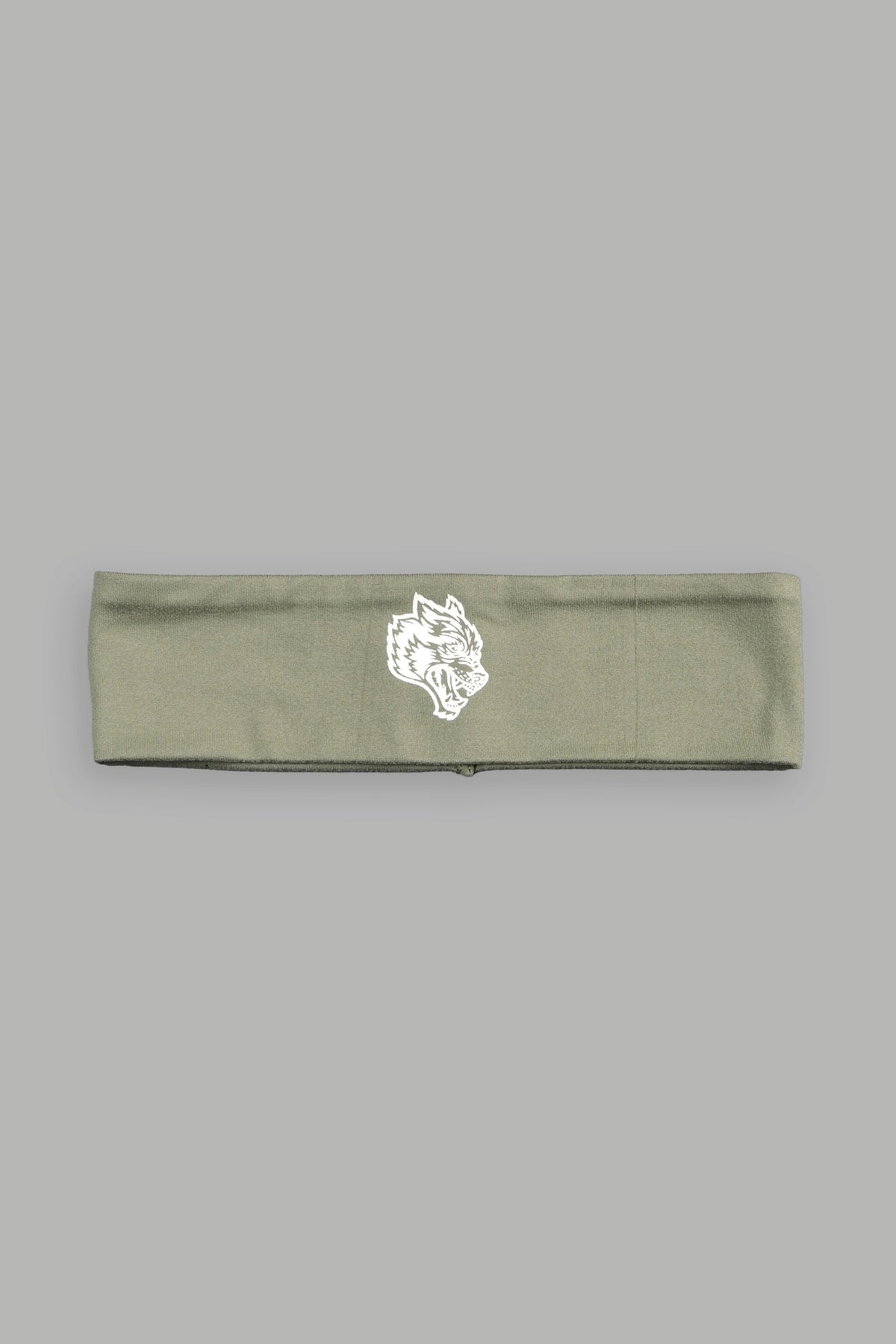 Wolf Head Wide Headband In Cactus Gray