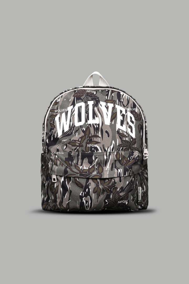 Wolves Everyday Backpack in Darc Coffee Norse Camo