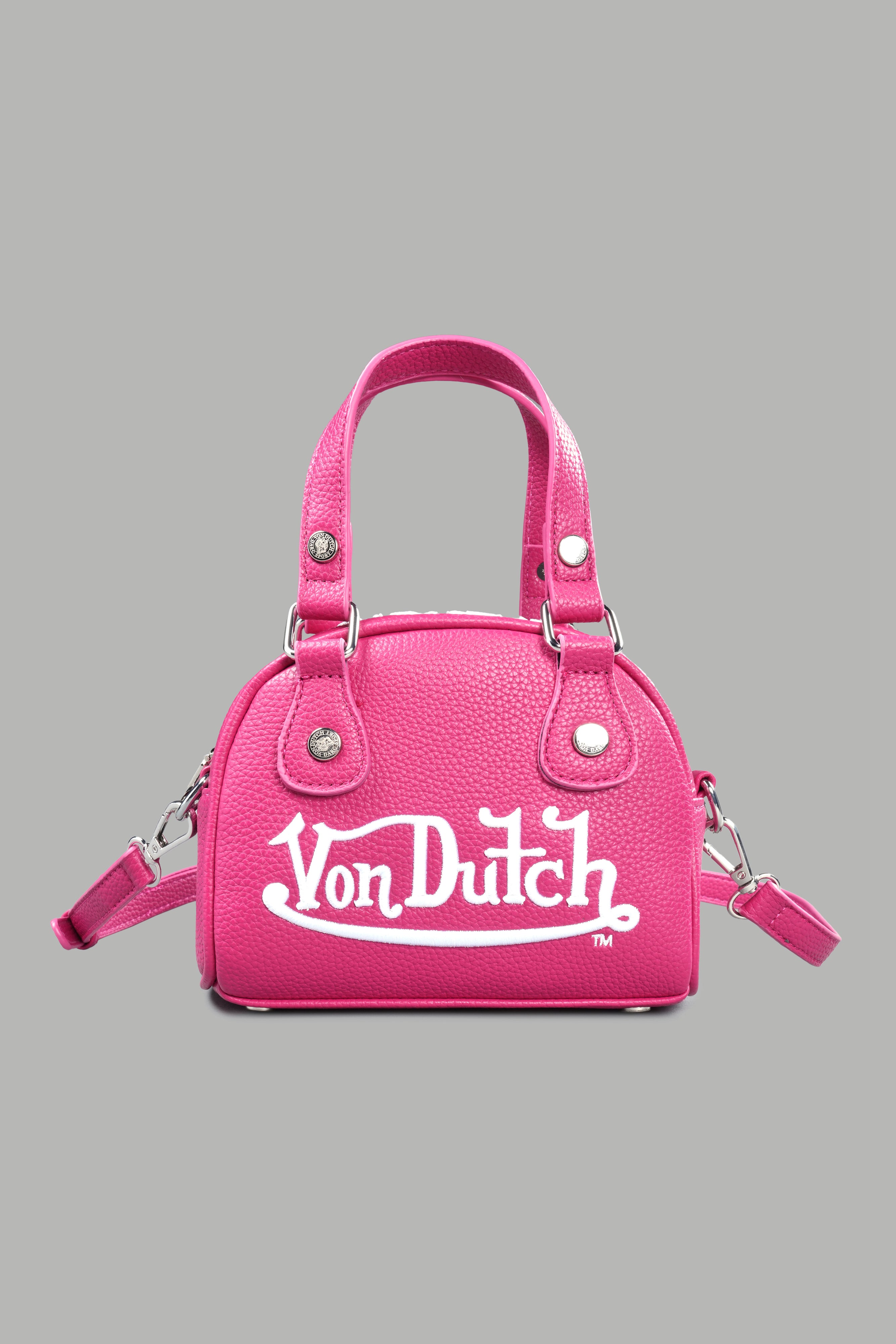DSVD Collab VD Leather Mini Bowler in Mauve/Pink