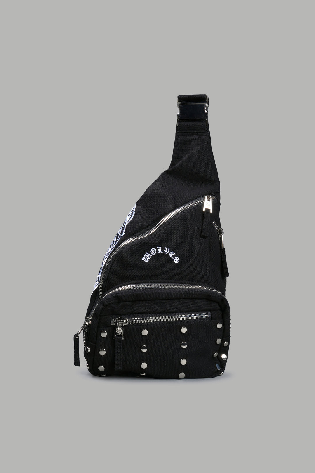Wolf Head Ronin Side Bag in Black
