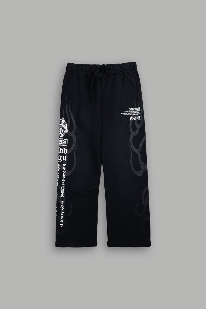 Warrior's Inferno Bigelow Sweat Pants in Black Sun Fade