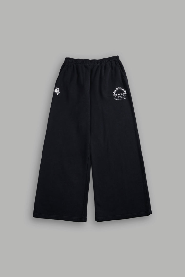 Bury Me in Darc Chopper Lennox Sweat Pants in Black Sun Wash