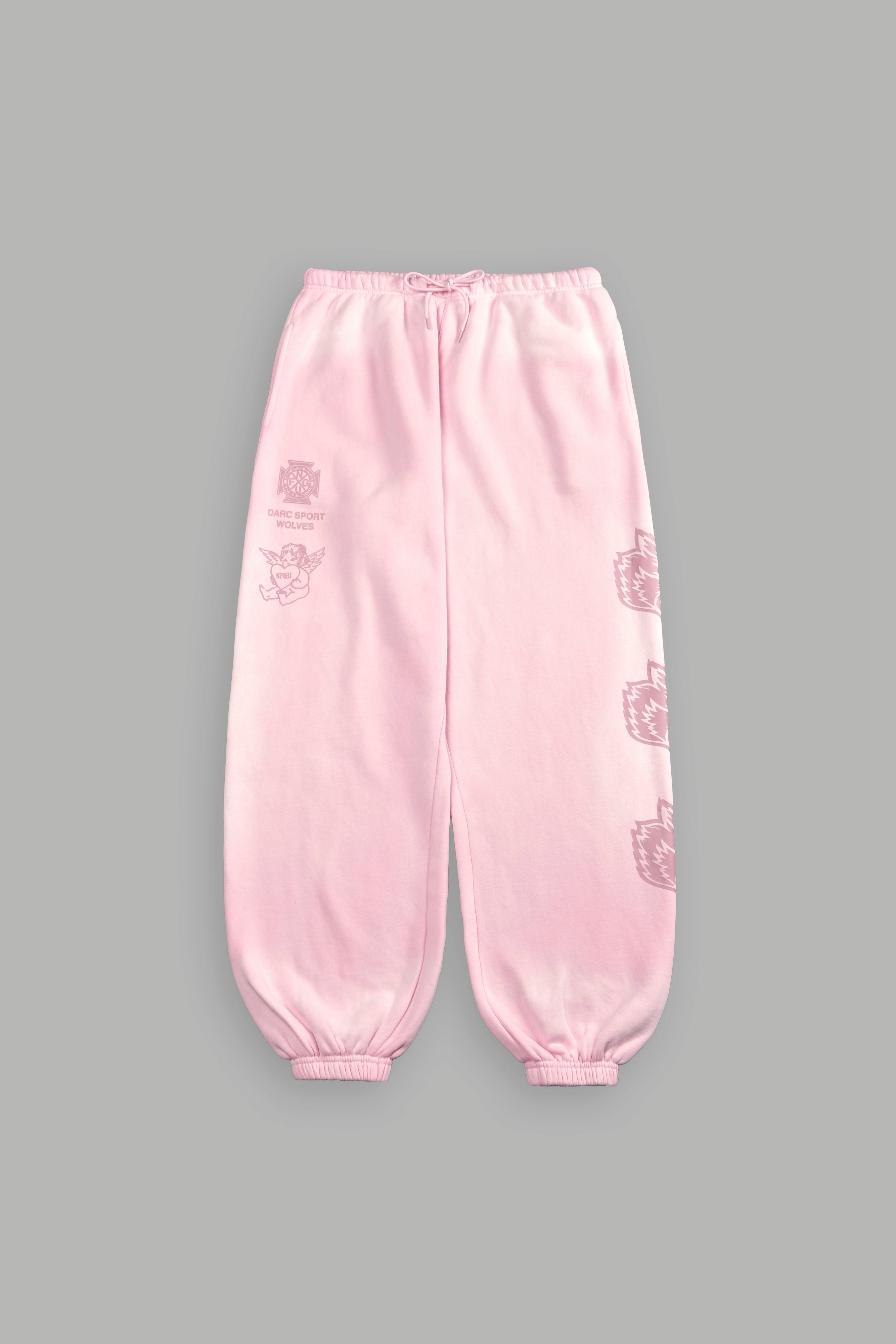 Heart Cherub Unisex Lightweight Lounger Sweat Pants in Cherry