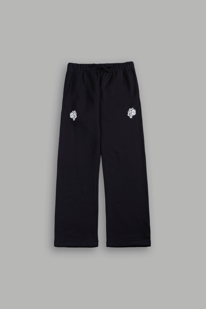 Dual Tonal Drawcord Bigelow Sweat Pants In Black