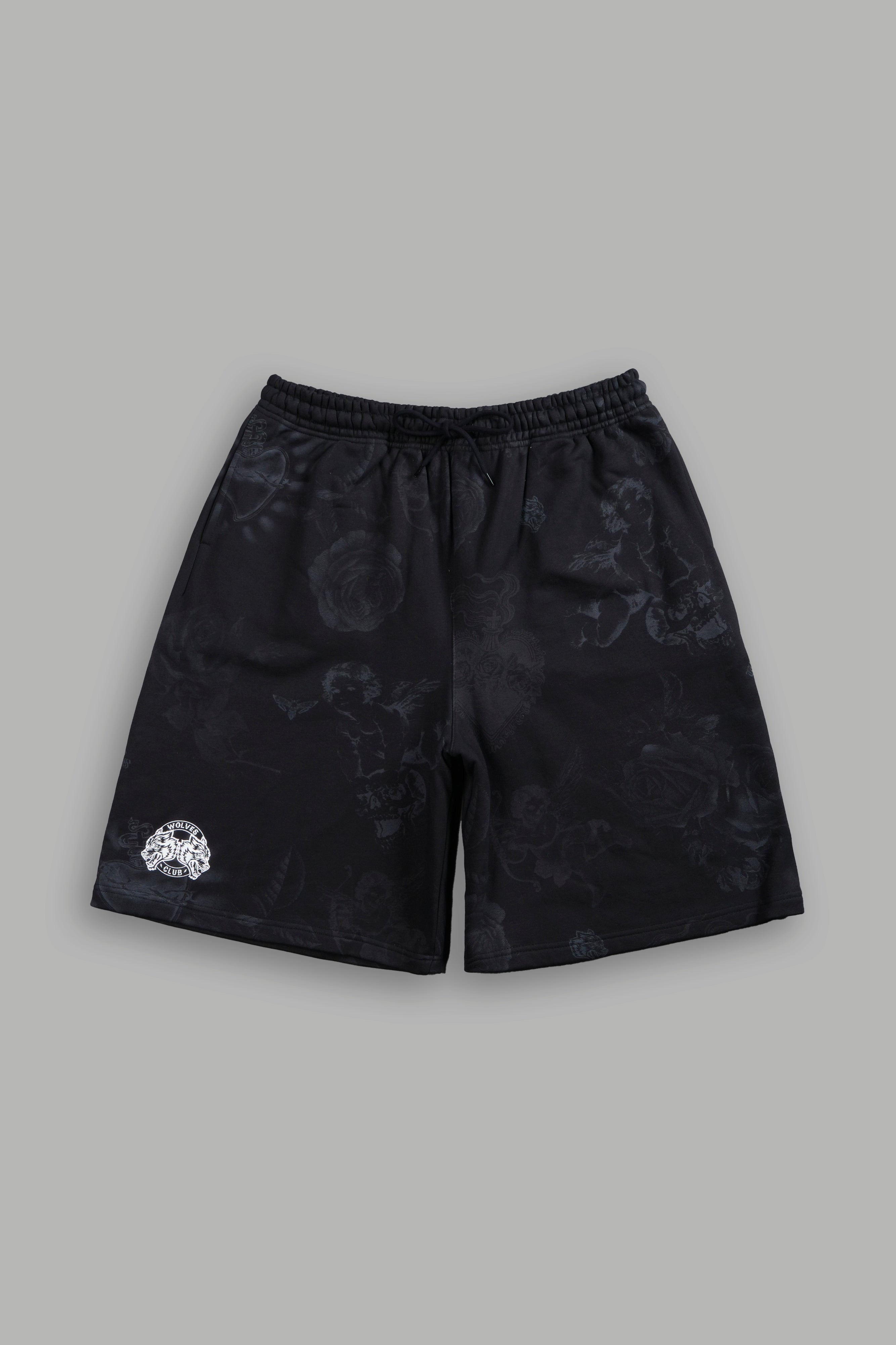 Wolves Club Oversized Osiris Sweat Shorts in Luna