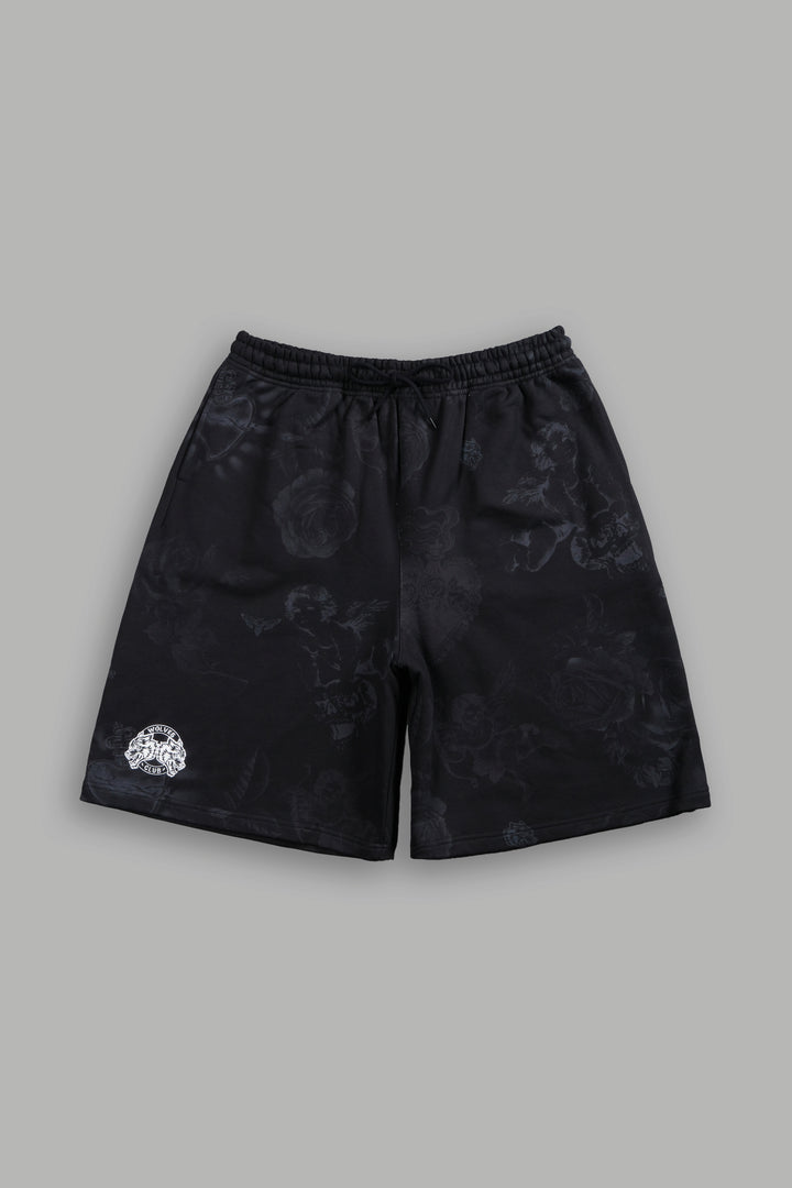 Wolves Club Oversized Osiris Sweat Shorts in Luna