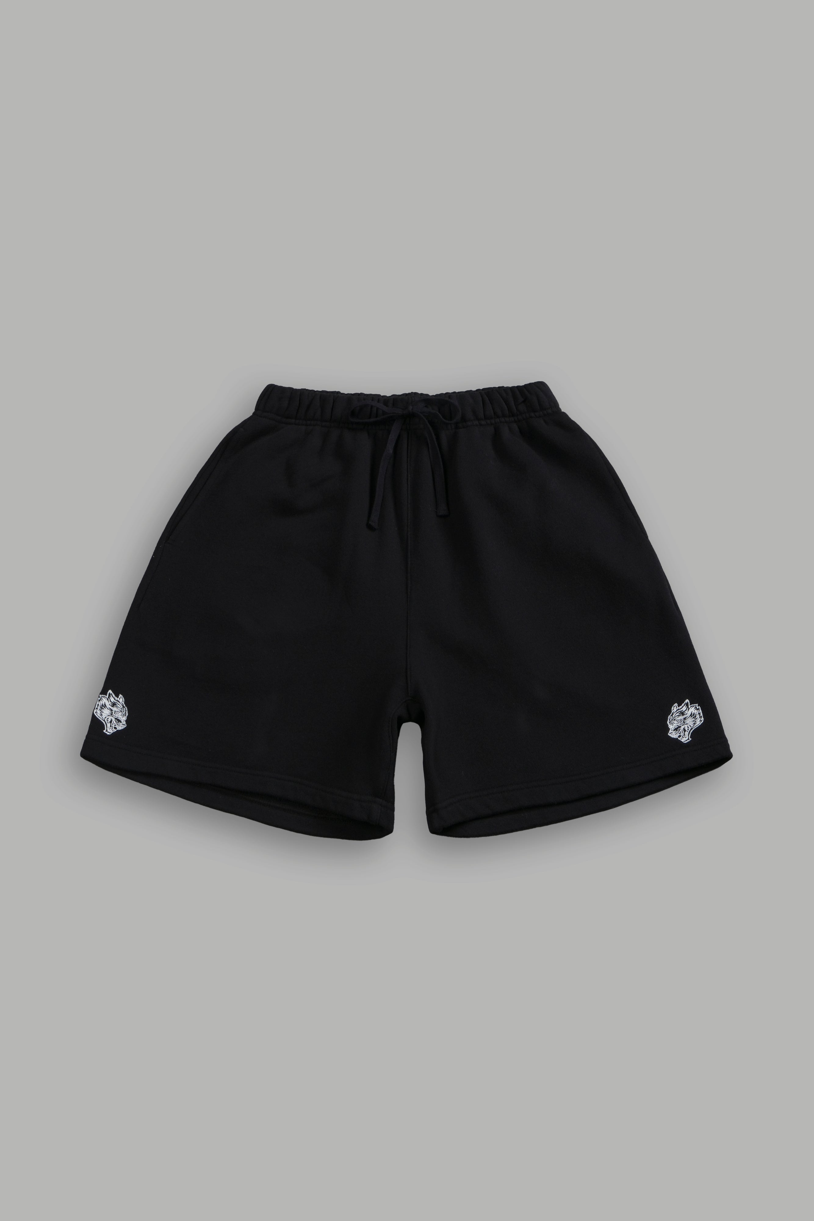 Dual Post Lounge Sweat Shorts in Black