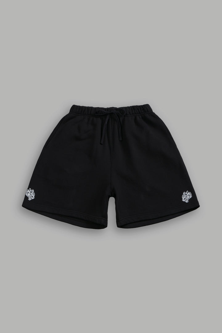 Dual Post Lounge Sweat Shorts in Black