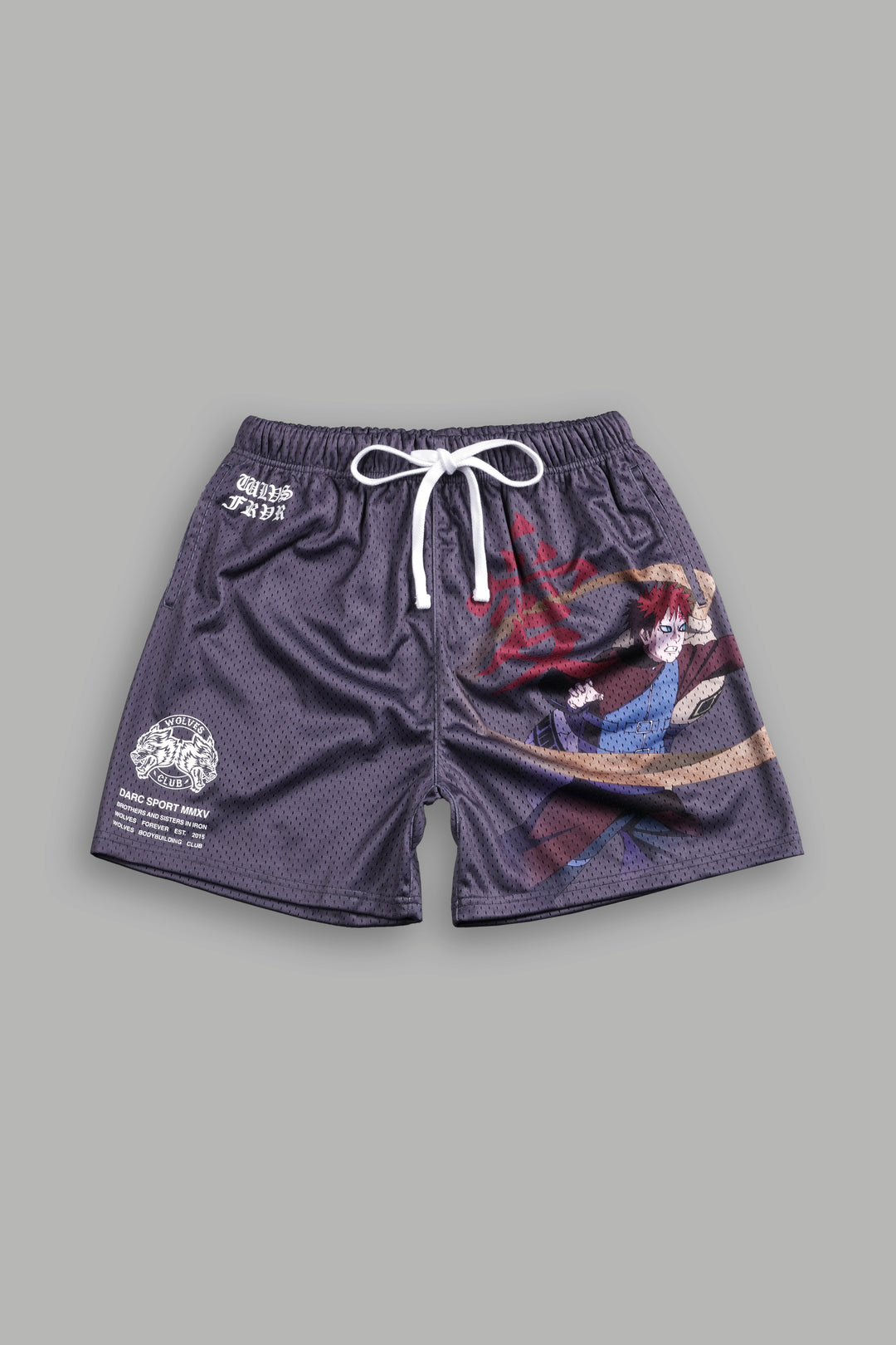 Gaara Mesh Shorts in Wolf Gray