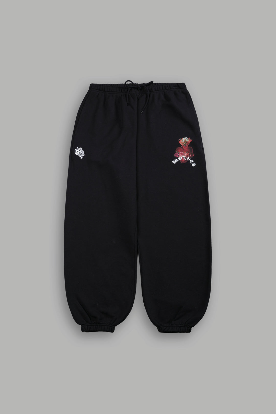 Heart Oath Unisex Lightweight Lounger Sweat Pants in Black