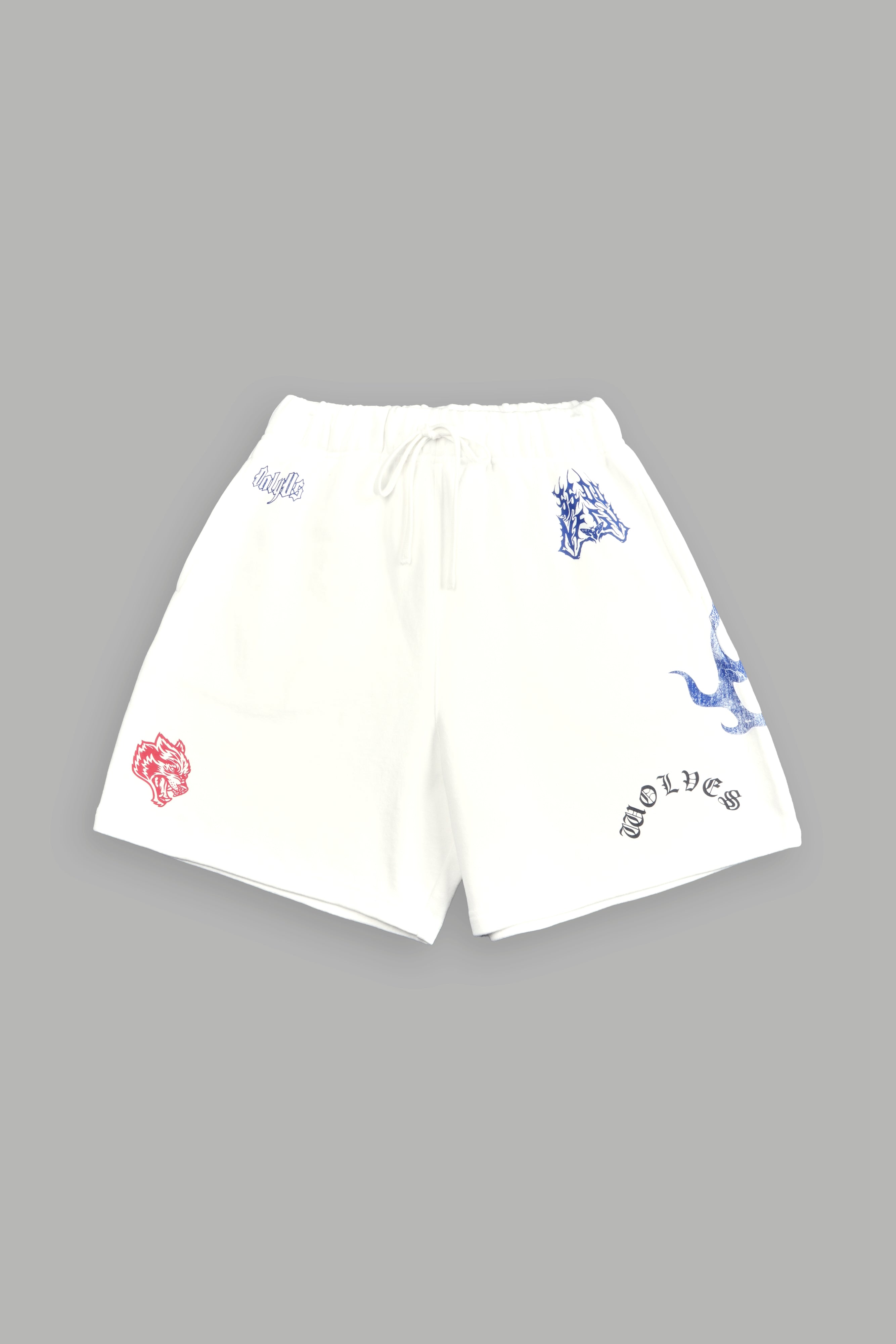 Live Or Die Oversized Post Lounge Sweat Shorts in Cream