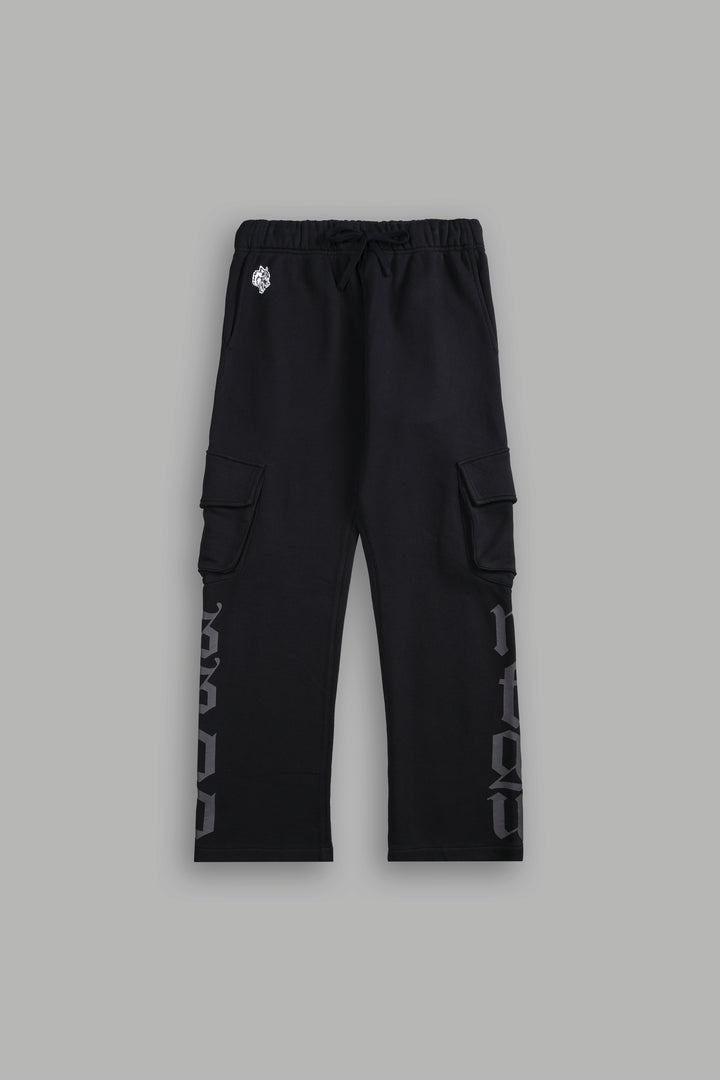 Our Mantra Bigelow Cargo Sweat Pants in Black