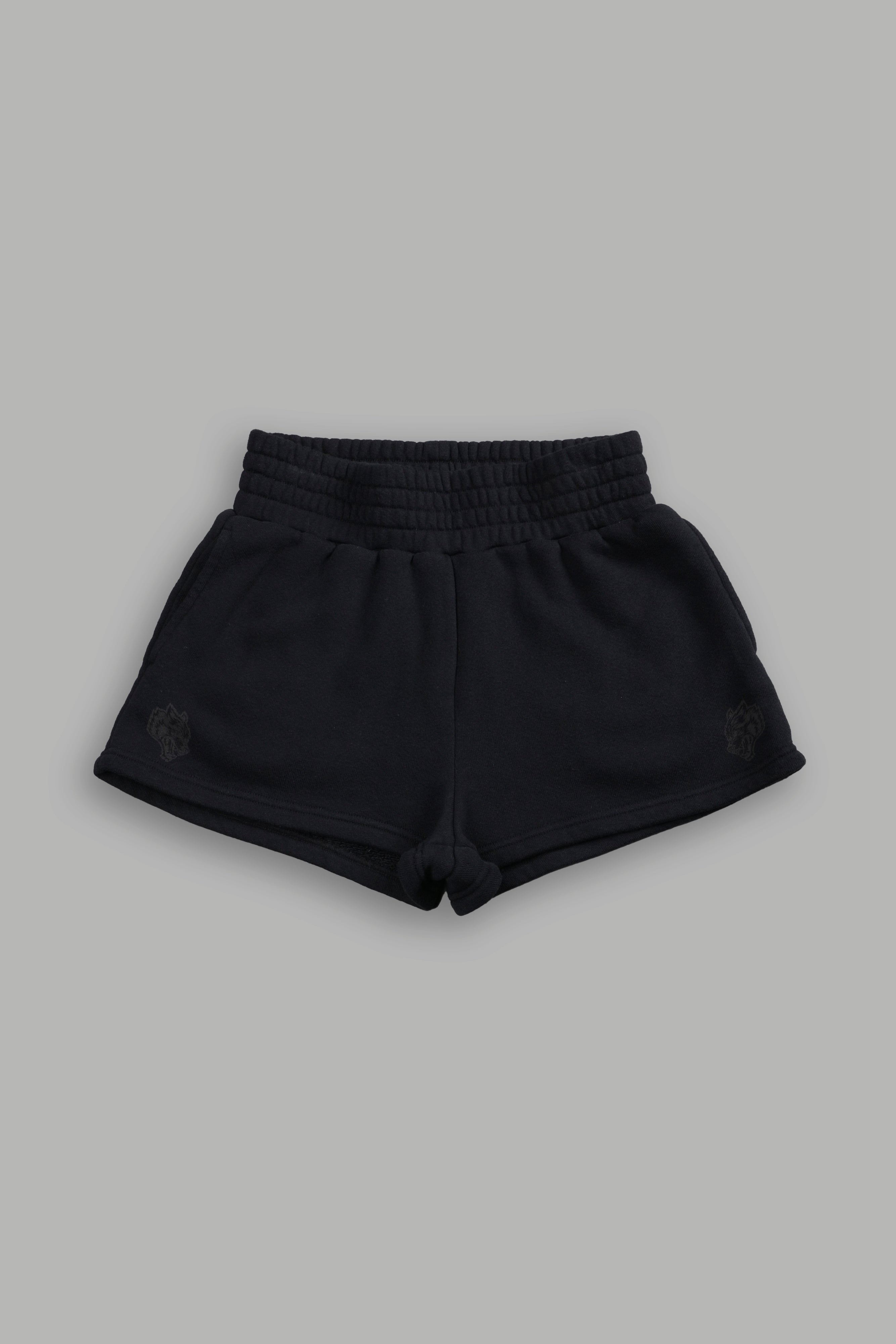 Chopper Appliqué Everson Sweat Shorts in Black