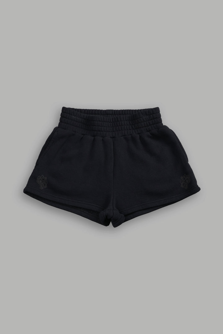 Chopper Appliqué Everson Sweat Shorts in Black