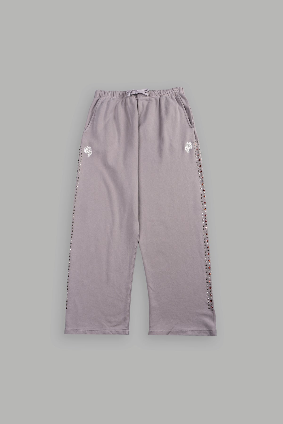 Stud Muerto Baggier Bigelow Sweat Pants In Pale Gray
