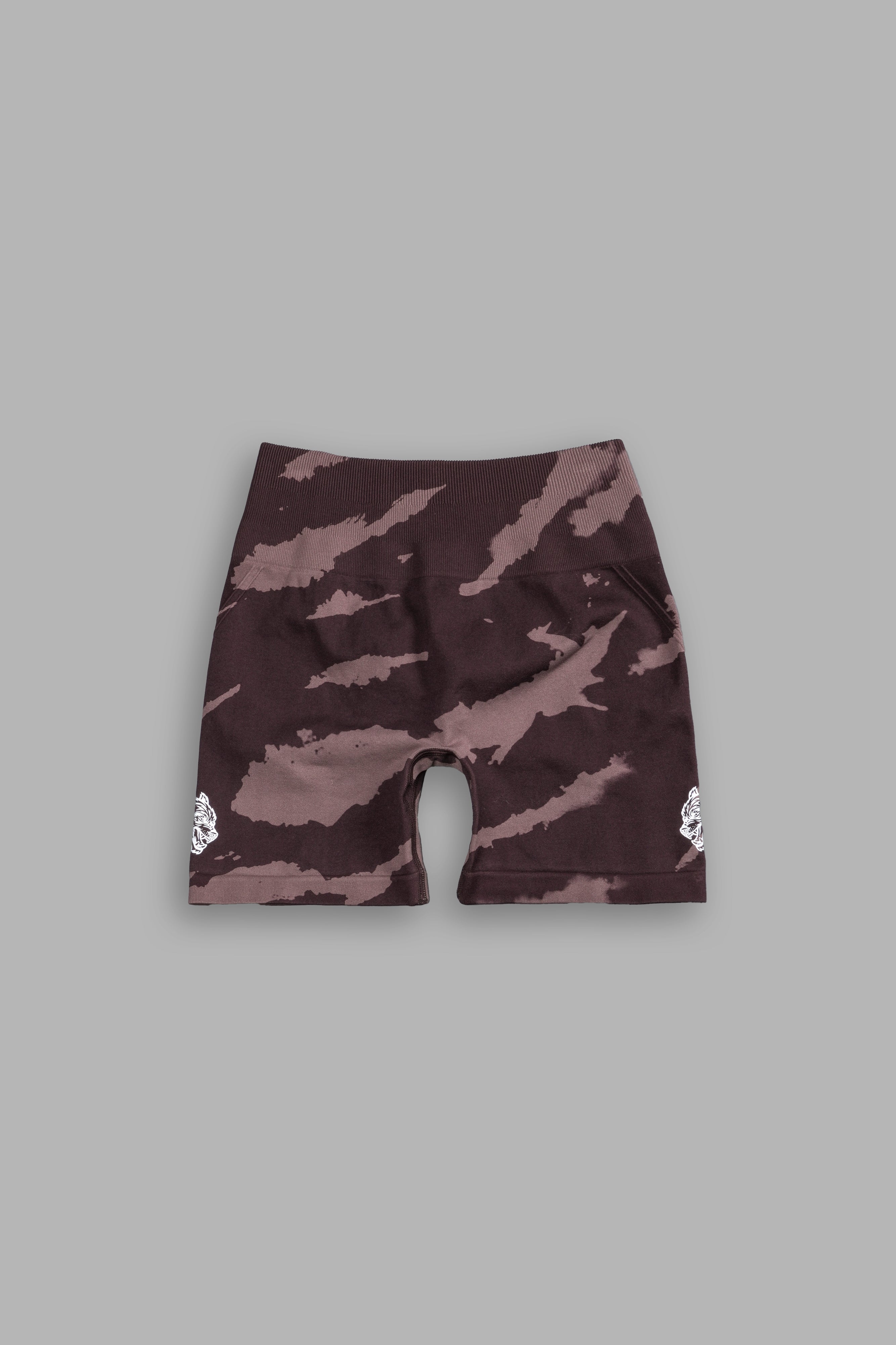 Wolves Forever Everson Seamless "Huxley" Shorts in Darc Garnet Native Camo