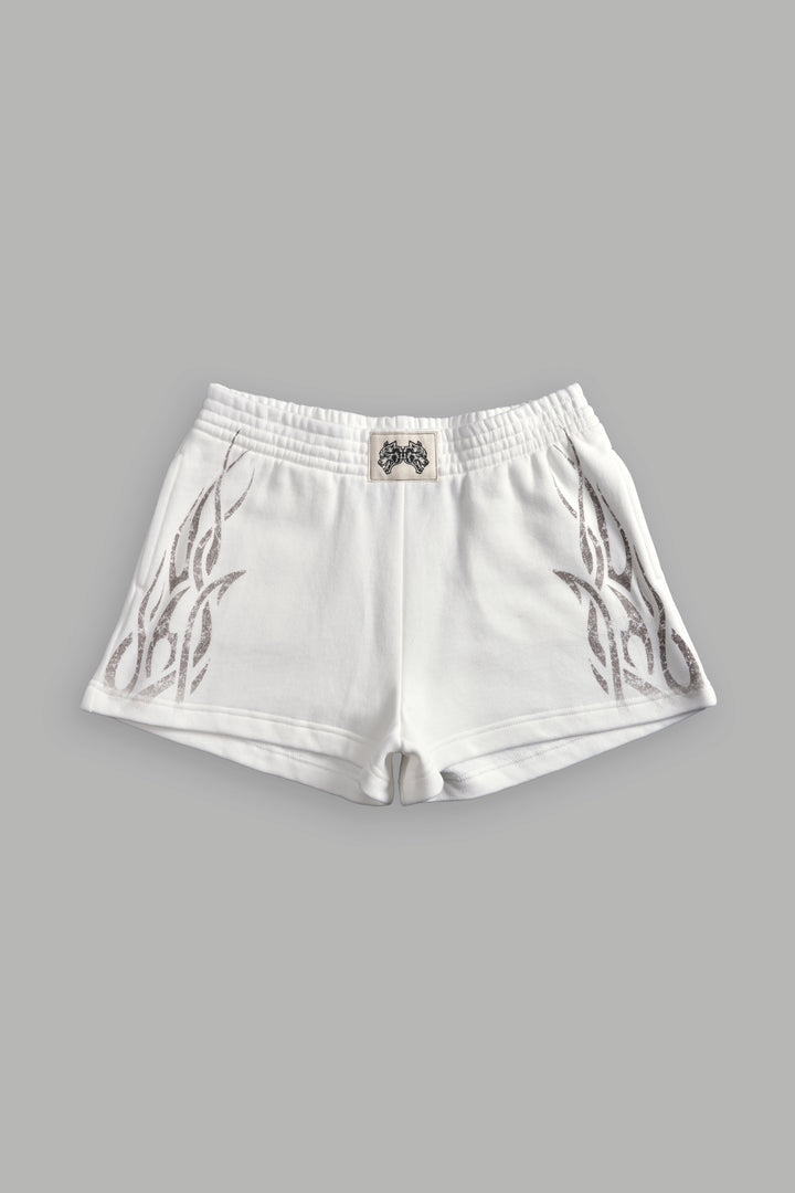 Finite Flame Ellie Sweat Shorts in Cream