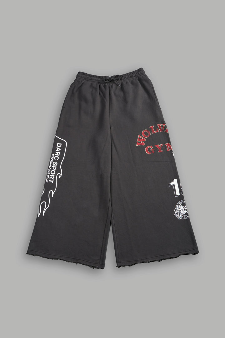 Wolves Gym V2 Oversized Omen Sweat Pants in Wolf Gray