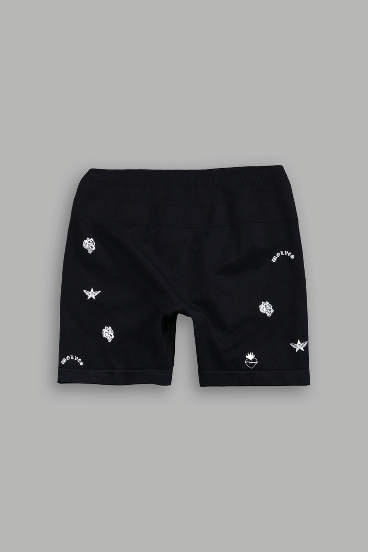 Verona Noir "Stella" Soft Seamless Shorts in Black