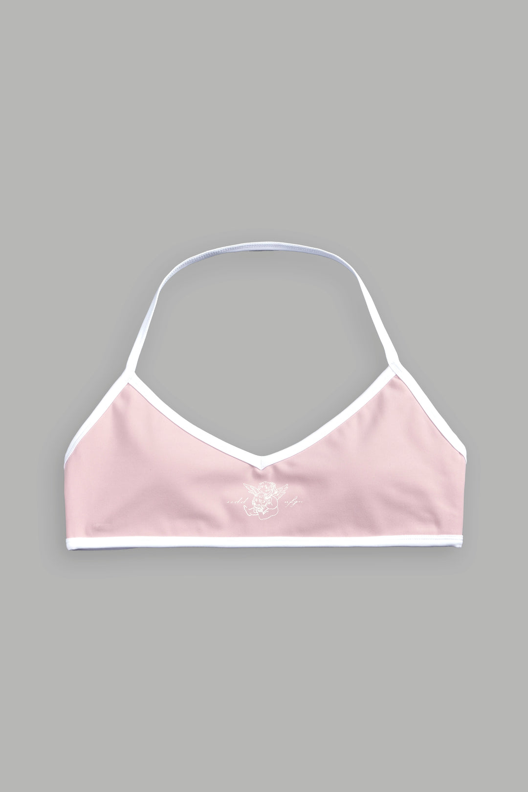 Her Pact Lana Halter Energy Bra in Cherry Blossom