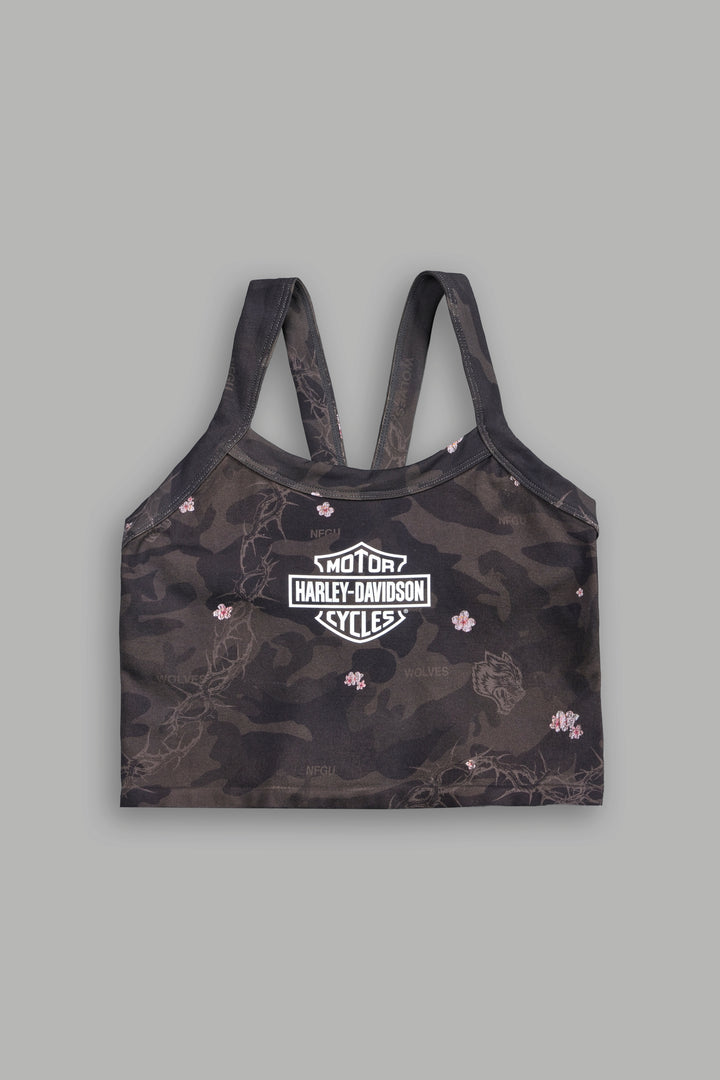 H-D Wolves Hannah Soft Seamless Tank in Warrior in a Garden Black Camo