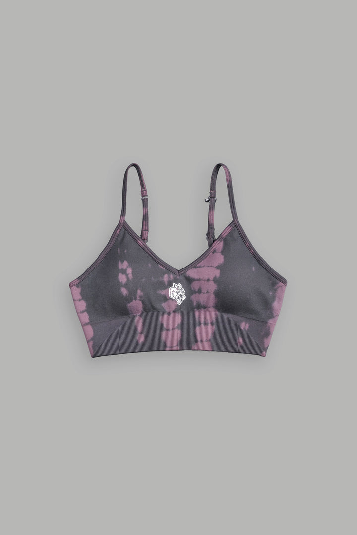 Single Wolf "Everson Seamless" Sports Bra in Cipher Purple Serpent