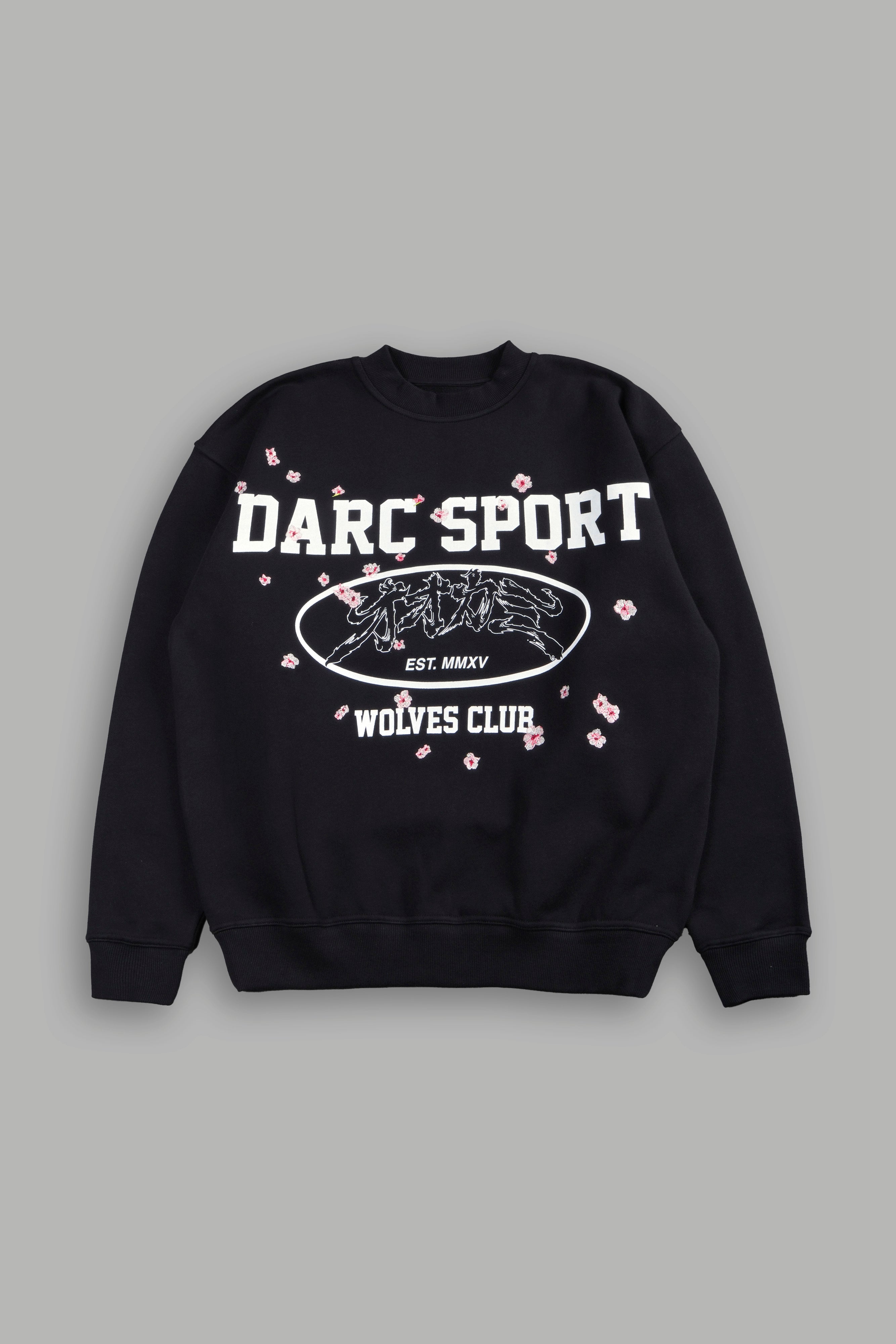 Sakura Core London Crewneck in Black