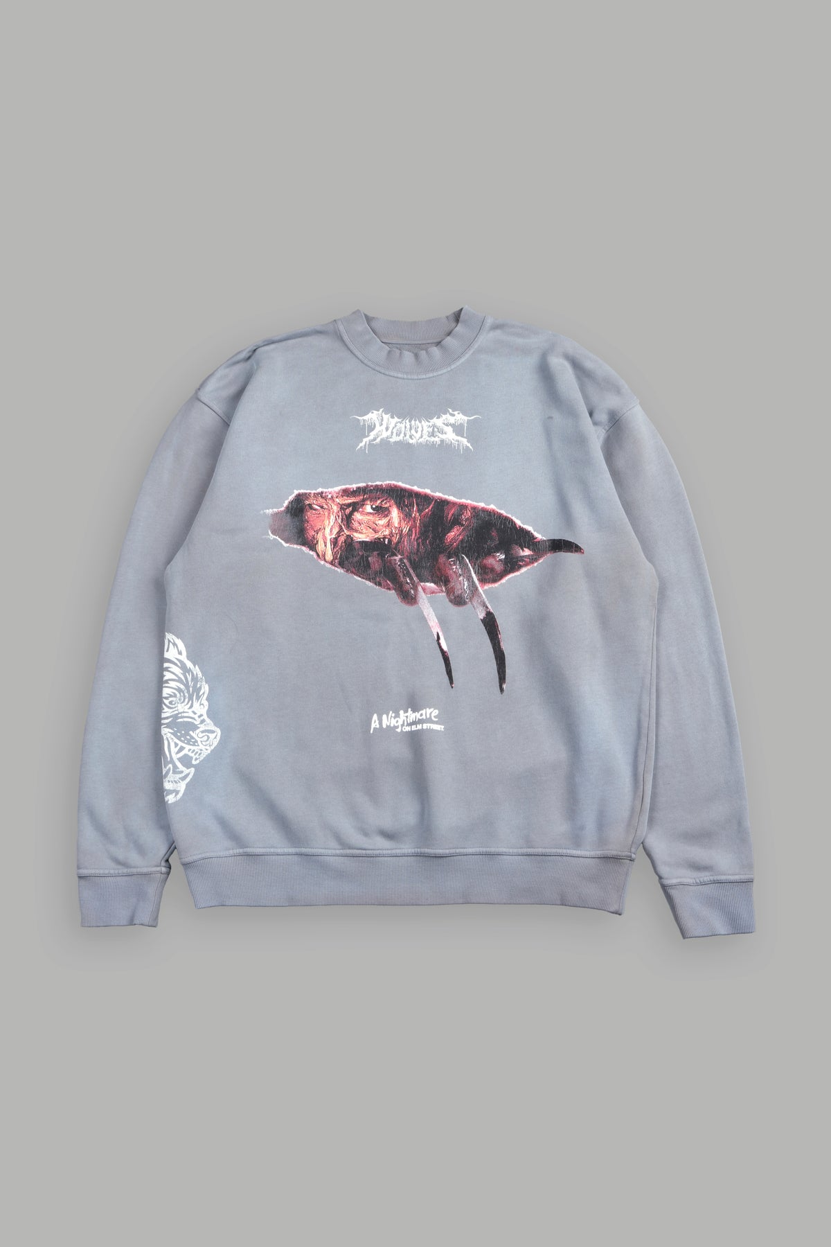 Dont Sleep London Crewneck In Dove Gray Super Sun Fade