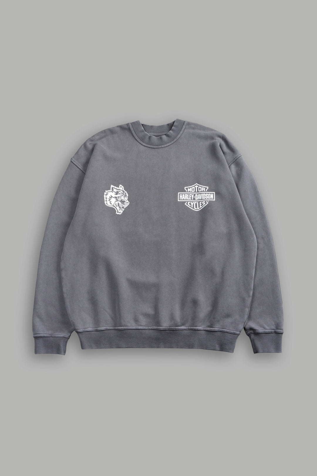 Live Free H-D London Crewneck in Slate Gray