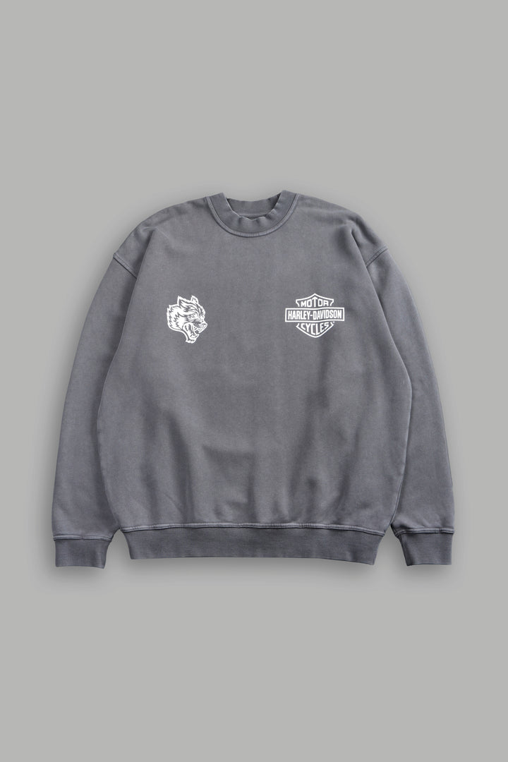 Live Free H-D London Crewneck in Slate Gray