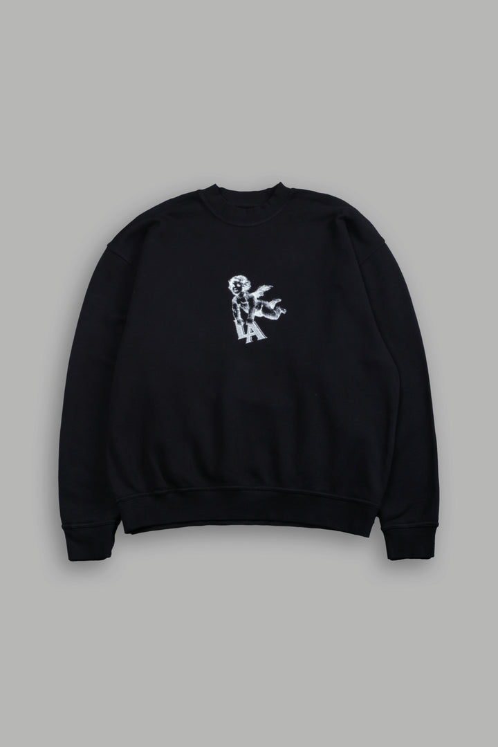 La Cherub London Crewneck in Black