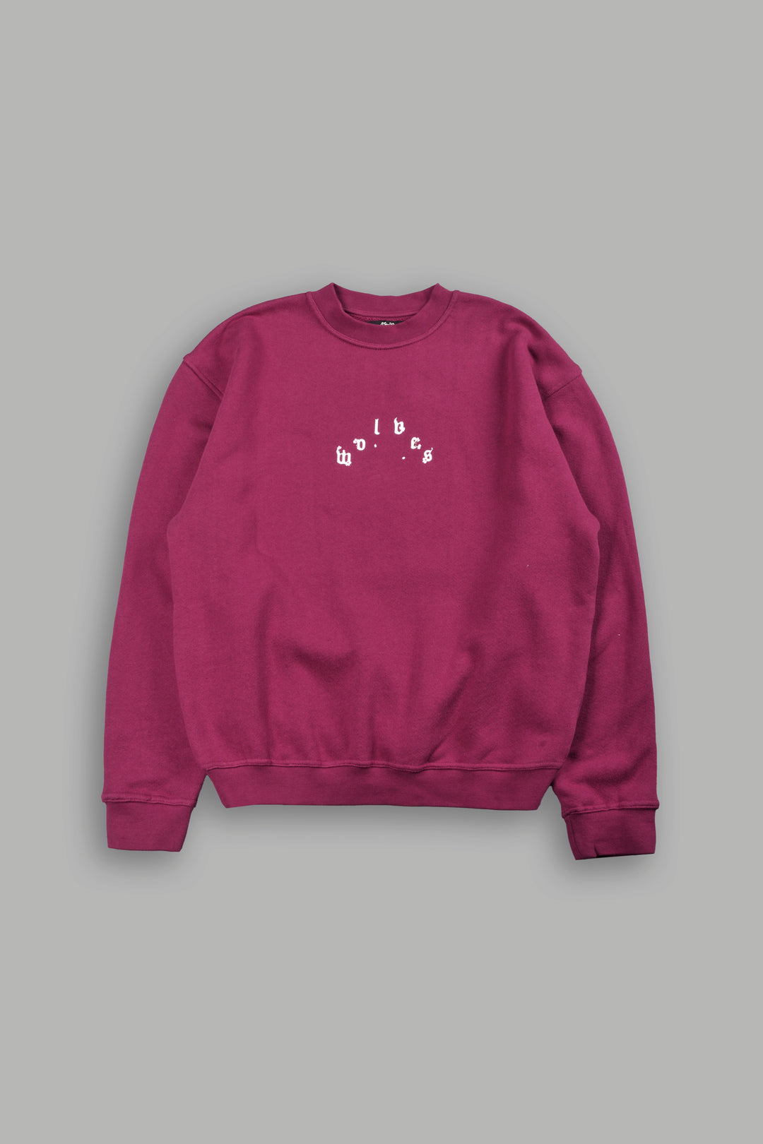 Sakura Pyramid Premium London Crewneck In Deep Raspberry